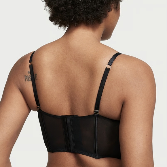 Victoria's Secret Very Cherry Embroidery Quarter-Cup Corset Top 36C - Picture 3 of 5